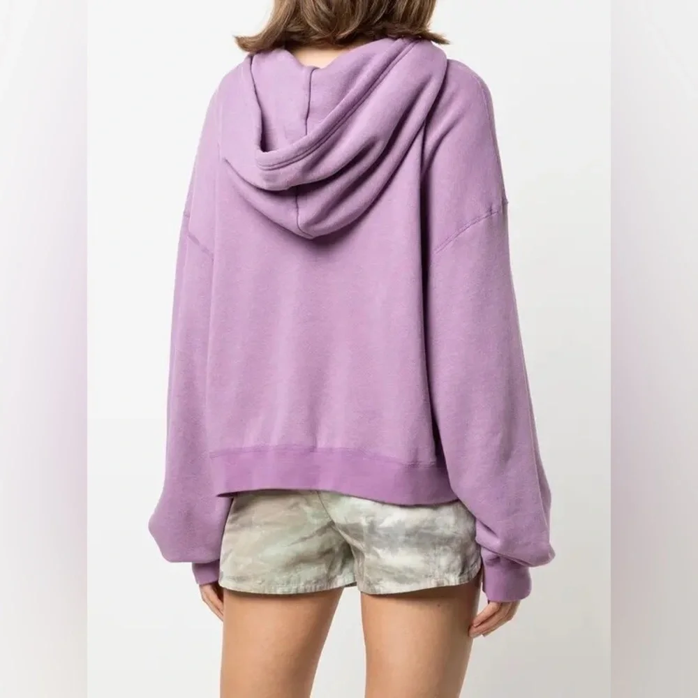 John Elliott Purple Cropped Vintage Fleece Hoodie Size 2 = Medium - Picture 4 of 16
